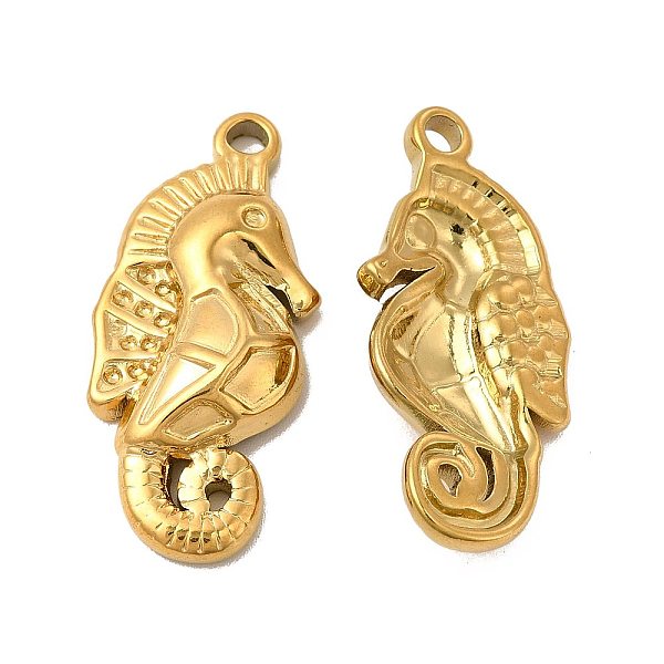 

PandaHall Ion Plating(IP) 304 Stainless Steel Pendant Rhinestone Settings, Seahorse, Golden, Fit for Rhinestone: 1mm, 32x14.5x4.5mm, Hole...