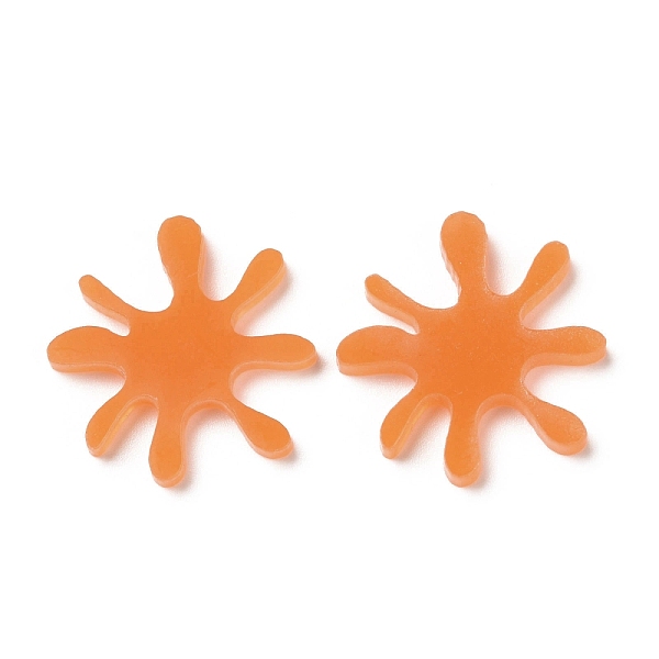 

PandaHall Translucent Acrylic Cabochons, for DIY Earring Accessories, Flower, Dark Orange, 20x2mm Acrylic Flower
