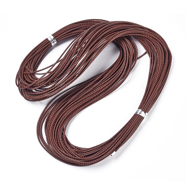 

PandaHall Braided Leather Cord, Sienna, 3mm, 50yards/bundle Leather Round Brown