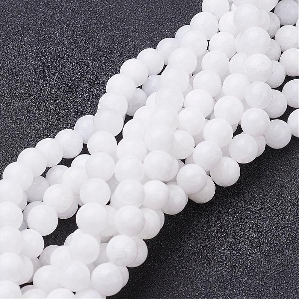 

PandaHall Natural White Jade Beads Strands, Dyed & Heated, Round, White, 6mm, Hole: 0.8mm, about 68pcs/strand, 15 inch White Jade Round...
