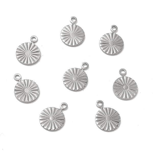 

PandaHall 304 Stainless Steel Charms, Flat Round Charm, Stainless Steel Color, 11x8x1mm, Hole: 1.4mm 304 Stainless Steel Flat Round