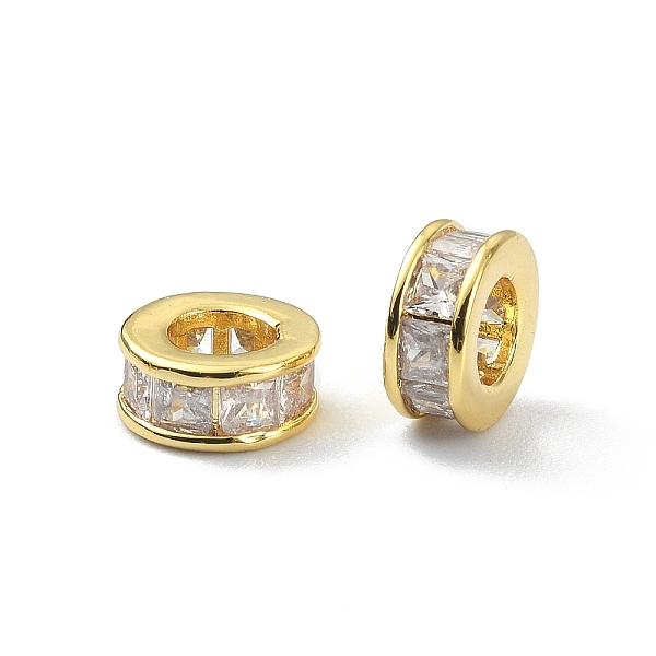 

PandaHall Brass Rhinestone Beads, Column, Real 18K Gold Plated, 8x3.5mm, Hole: 3.5mm Brass+Rhinestone Column