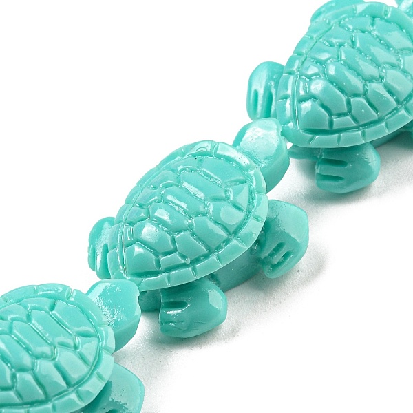 

PandaHall Synthetic Coral Beads Strands, Dyed, Tortoise, Turquoise, 20x16x8mm, Hole: 1mm, about 20pcs/strand, 14 inch Synthetic Coral..., Green