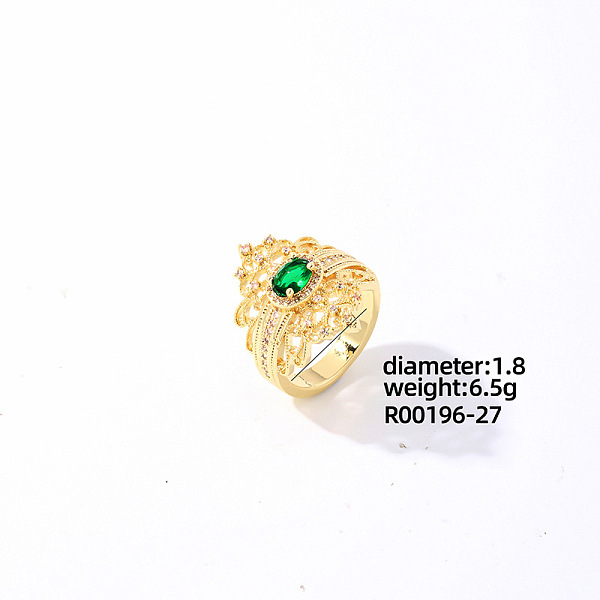 Bagues en laiton strass pour femmes
