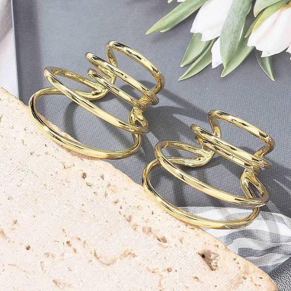 Brass Cuff Earrings… - image