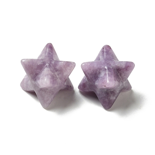 

PandaHall Natural Lilac Jade Beads, No Hole/Undrilled, Merkaba Star, 12.5~13x12.5~13x12.5~13mm Lilac Jade Star