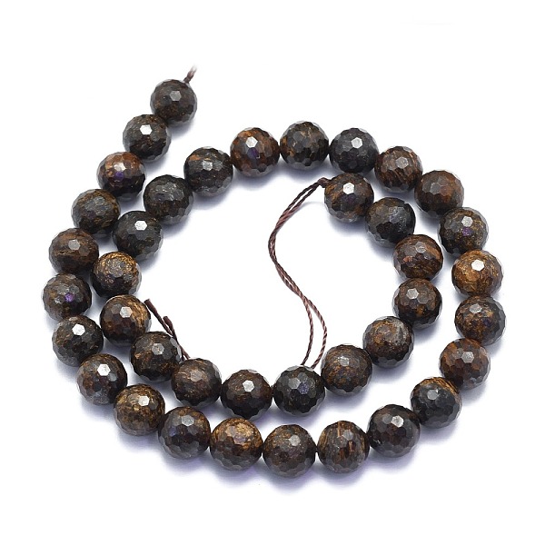 

PandaHall Natural Bronzite Beads Strands, Round, Faceted(128 Facets), Alice Blue, 10mm, Hole: 1.2mm, about 38pcs/strand, 15.55 inch(39.5cm)...