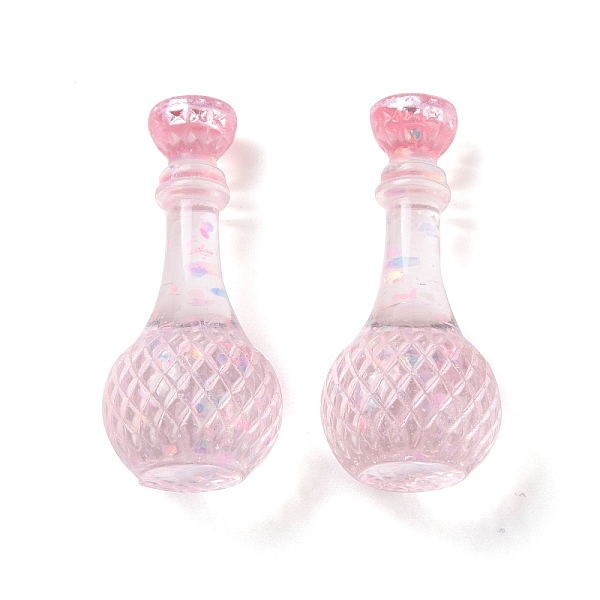 

PandaHall Dummy Bottle Transparent Resin Cabochon, with Sequins, Pink, 34.5x15mm Resin Bottle Pink