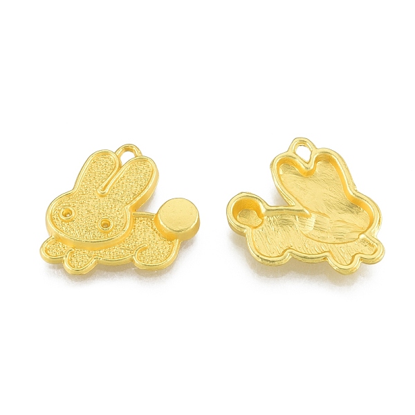 

PandaHall Alloy Pendants, Rabbit Charm, Matte Gold Color, 20x19.5x2mm, Hole: 1.6mm Alloy Rabbit