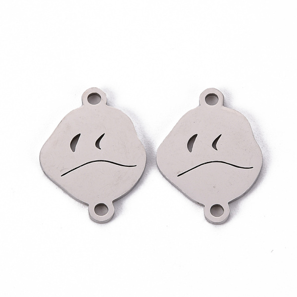

PandaHall 201 Stainless Steel Link Connectors, Laser Cut, Stainless Steel Color, 17x12.5x1mm, Hole: 1.4mm 201 Stainless Steel Others