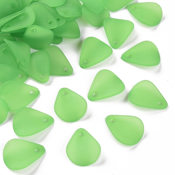 

PandaHall Transparent Frosted Acrylic Pendants, Petaline, Lime Green, 17x14x2.5mm, Hole: 1.8mm, about 2330pcs/500g Acrylic Petaline