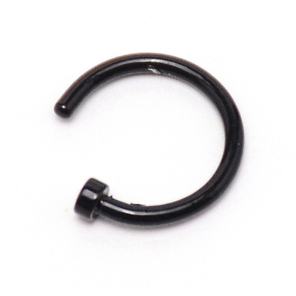 

PandaHall Nose Ring Hoop, 316L Surgical Stainless Steel Piercing Body Jewelry for Her, Black, 10x9x2mm, Pin: 1mm 316L Surgical Stainless...