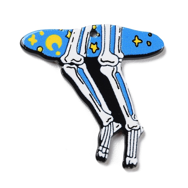 

PandaHall Halloween Theme Acrylic Pendant, Leg, Body, 39.5x38.5x2mm, Hole: 1.8mm Acrylic Body