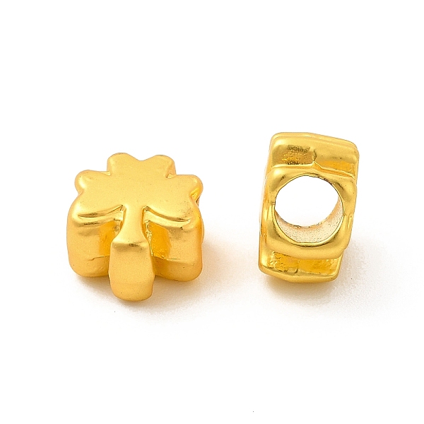 

PandaHall Rack Plating Alloy European Beads, Large Hole Beads, Lead Free & Cadmium Free & Nickel Free, Clover, Matte Gold Color...