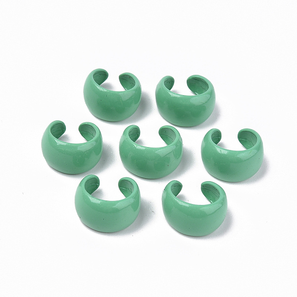 

PandaHall Spray Painted Alloy Cuff Rings, Open Rings, Cadmium Free & Lead Free, Medium Sea Green, Inner Diameter: 9mm Alloy