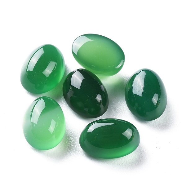 

PandaHall Natural Green Onyx Agate Cabochons, Oval, Dyed & Heated, 14.2x10x7mm Green Onyx Agate Oval