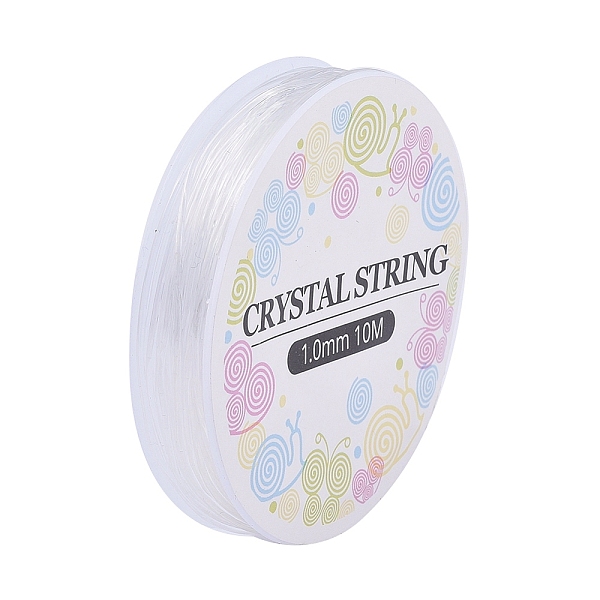 Elastic Crystal Thread, Stretchy String Bead Cord, for Beaded Jewelry Making, Clear, 1mm, about 10.93 yards(10m)/roll