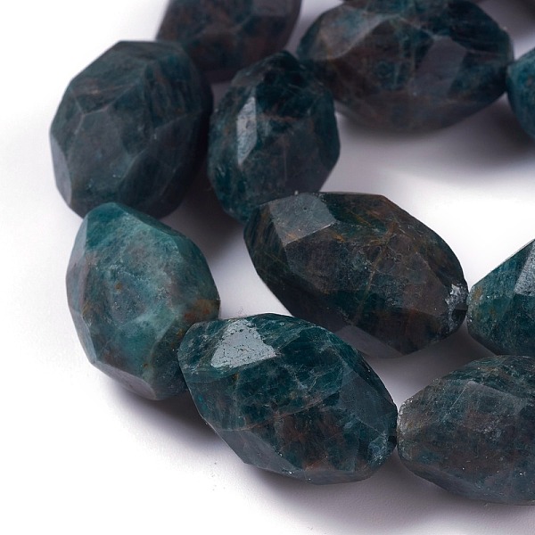 Faceted Natural Apatite Beads Strands