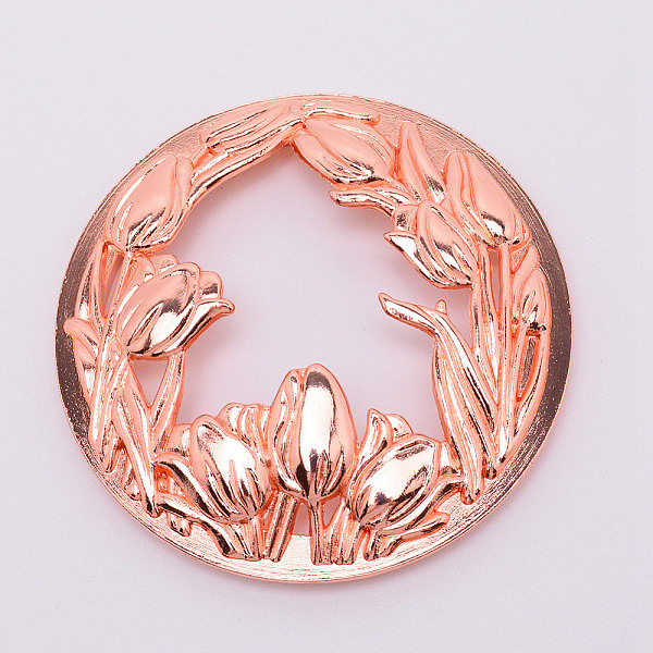 

PandaHall Zinc Alloy Cover, with Floral Pattern, for Aromatherapy Candle, Round, Rose Gold, 82.5x11mm, Inner Diameter: 68mm Alloy Flower