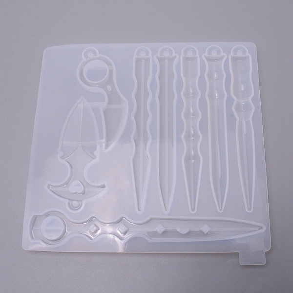 

PandaHall DIY Keychain Silicone Pendant Molds, Resin Casting Molds, For UV Resin, Epoxy Resin Jewelry Making, Mixed Shape, White...