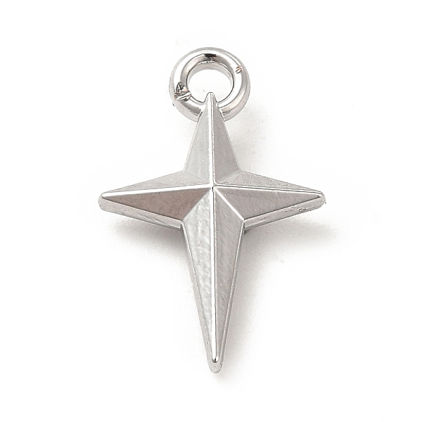 

PandaHall Rack Plating Alloy Pendants, Cadmium Free & Lead Free, Star Charms, Platinum, 15.5x10x3mm, Hole: 1.2mm Alloy Star