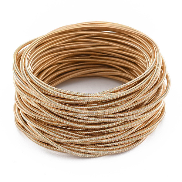 

PandaHall Spring Bracelets, Minimalist Bracelets, Steel French Wire Gimp Wire, for Stackable Wearing, Light Gold, 12 Gauge, 2mm, Inner...