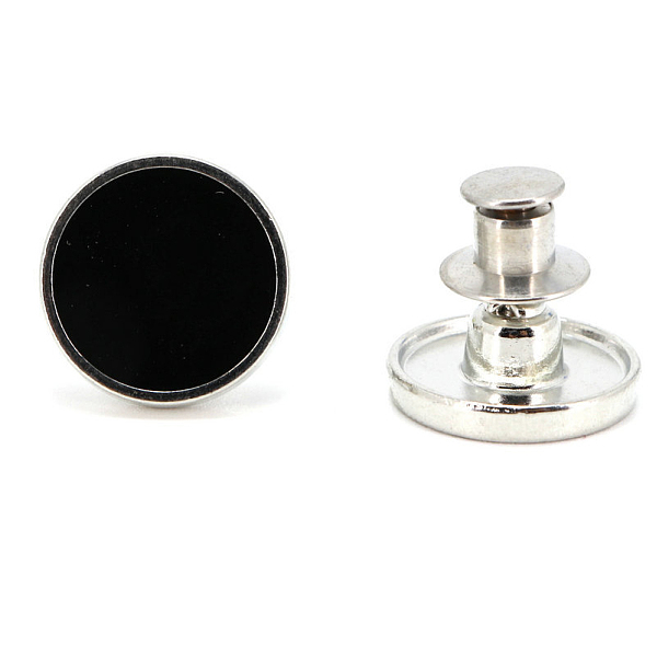 

PandaHall Alloy Button Pins for Jeans, Nautical Buttons, Garment Accessories, Round, Word, 17mm Alloy Round
