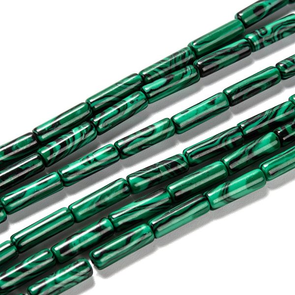 

PandaHall Synthetic Malachite Beads Strands, Column, 12.5~13.5x4mm, Hole: 1.4mm, about 30pcs/strand, 15.59 inch(39.6~39.8cm) Malachite...