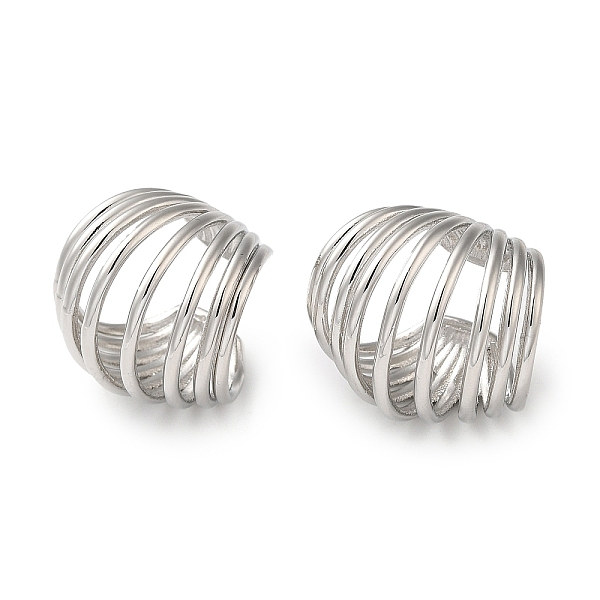 

PandaHall Rack Plating Brass Multi Lines Cuff Earrings, Splite Earrings for Women, Lead Free & Cadmium Free, Long-Lasting Plated, Platinum...