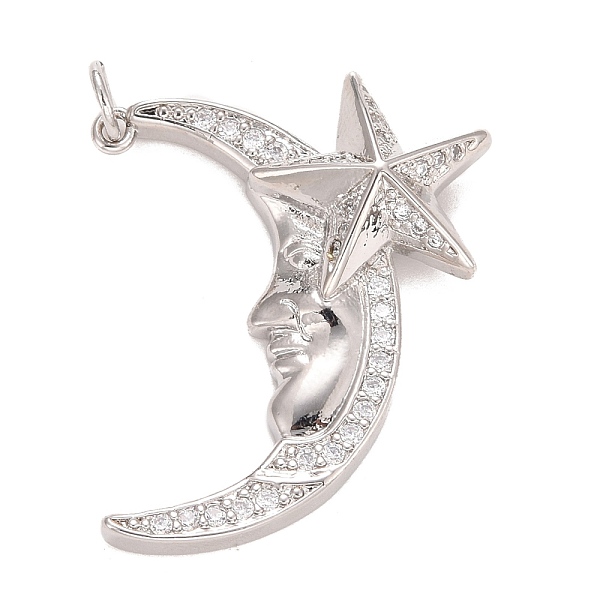 

PandaHall Cubic Zirconia Pendants, with Rack Plating Real 18K Gold Plated Brass Findings, with Jump Rings, Long-Lasting Plated, Lead Free &..., Clear