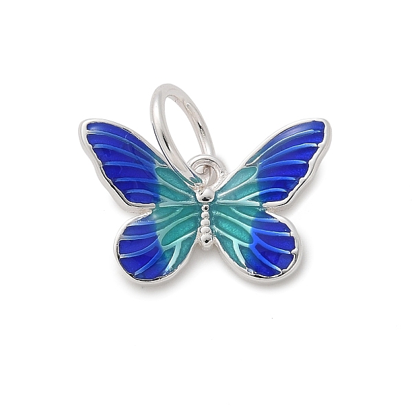 925 breloque papillon en argent sterling émaillé
