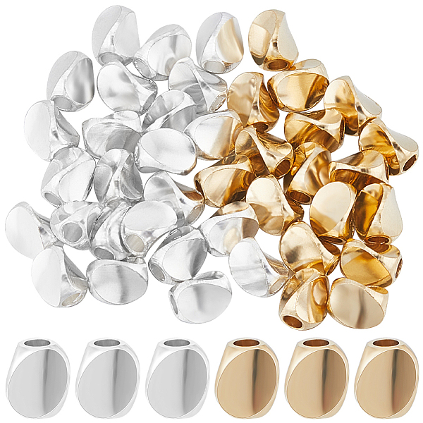 

PandaHall CREATCABIN 64Pcs 2 Colors Brass Bead, Cadmium Free & Lead Free, Long-Lasting Plated, Nuggets, Mixed Color, 5x4x4mm, Hole: 2mm...