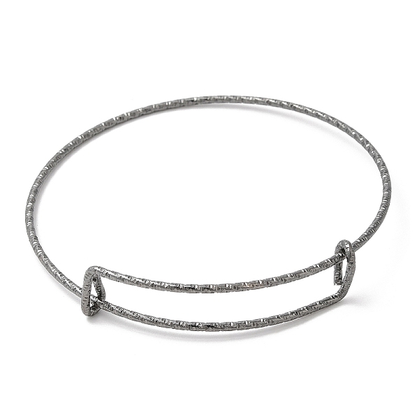 

PandaHall Adjustable Iron Bangle Making, Textured, Gunmetal, 2-3/8 inch(6.2cm) Iron