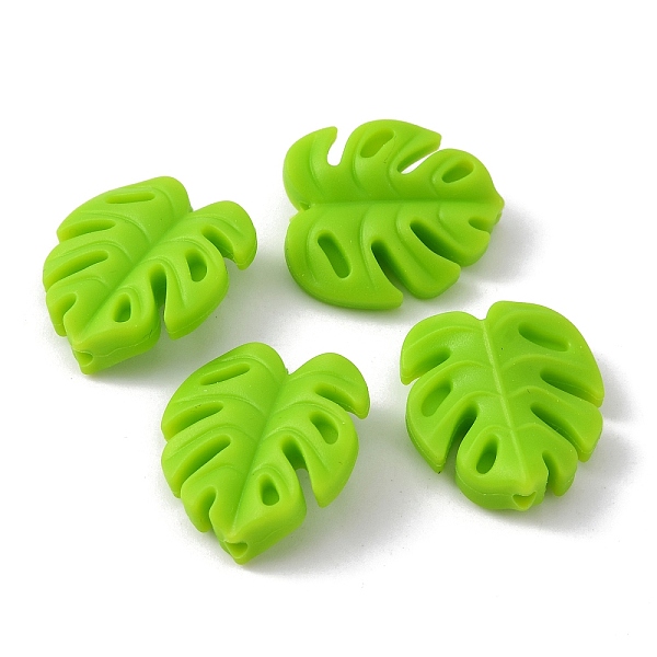 

PandaHall Food Grade Eco-Friendly Silicone Beads, Chewing Beads For Teethers, DIY Nursing Necklaces Making, Monstera Leaf, Lawn Green...