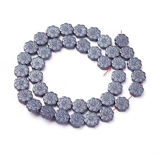 

PandaHall Non-magnetic Synthetic Hematite Beads Strands, Frosted, Flower, 9.8~10.3x3.6mm, Hole: 1mm, about 41pcs/strand, 15.7 inch(40cm)...
