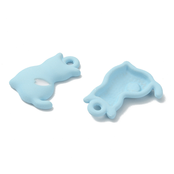 

PandaHall Spray Printed Alloy Pendants, Cat Charm, Sky Blue, 15.5x11.5x2.5mm, Hole: 1.5mm Alloy Cat Shape