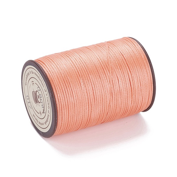 

PandaHall Flat Waxed Polyester Thread String, Micro Macrame Cord, for Leather Sewing Stitching, Light Salmon, 0.8~0.9x0.3mm, about 109.36...