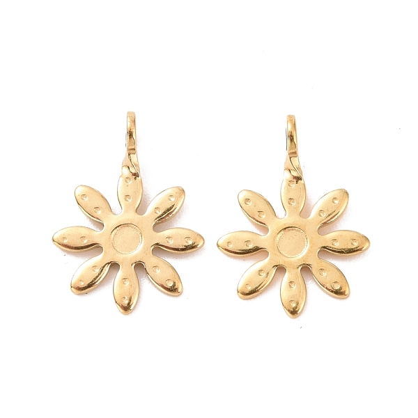 

PandaHall Ion Plating(IP) 304 Stainless Steel Pendants, Flower, Golden, 10x7x2mm, Hole: 1mm 304 Stainless Steel Flower
