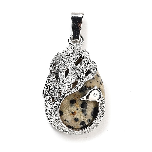 

PandaHall Natural Dalmatian Jasper Teardrop Pendants, Alloy Peacock Charms, Platinum, 33x19x10mm, Hole: 3.5x9mm Dalmatian Jasper Teardrop