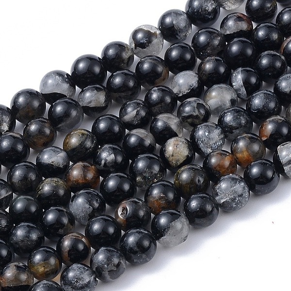 

PandaHall Natural Black Tourmaline Beads Strands, Round, 8mm, Hole: 0.8mm, about 48pcs/strand, 15.3 inch(39cm) Tourmaline Round