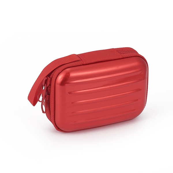 

PandaHall Tinplate Zipper Bag, Portable Coin Purse, for Business Card, Draw-bar box Shape, Red, 70x100mm Tinplate Red