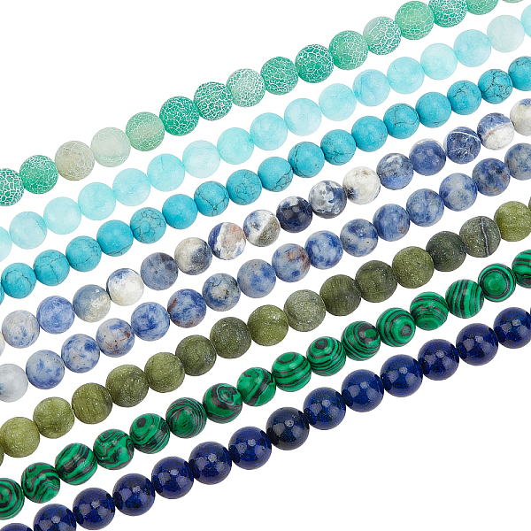 8 Strands 8 Style Natural Synthetic Gemstone Beads Strands 8 Strands 8 Style Natural Synthetic Gemstone Beads Strands