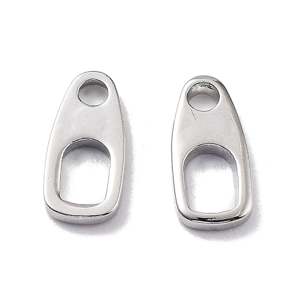 

PandaHall Brass Pendants, Hugo Lecler Charms, Real Platinum Plated, 8x4x1mm, Hole: 1.4mm Brass Oval