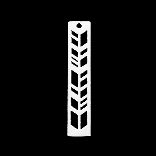 

PandaHall 201 Stainless Steel Pendants, Laser Cut, Rectangle with Arrow, Stainless Steel Color, 35x6x1mm, Hole: 1.5mm 201 Stainless Steel...