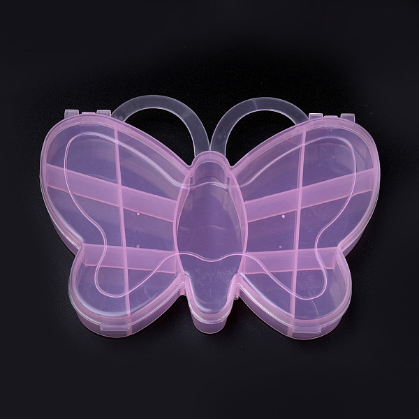 

PandaHall Butterfly Plastic Bead Storage Containers, 13 Compartments, Pink, 11.2x13.8x1.9cm Plastic Butterfly Pink