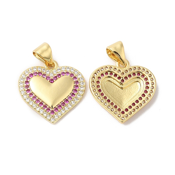 

PandaHall Brass Micro Pave Cubic Zirconia Pendants, Heart, Real 16K Gold Plated, 16.5x16x2mm, Hole: 4.5x3mm Brass+Cubic Zirconia Heart