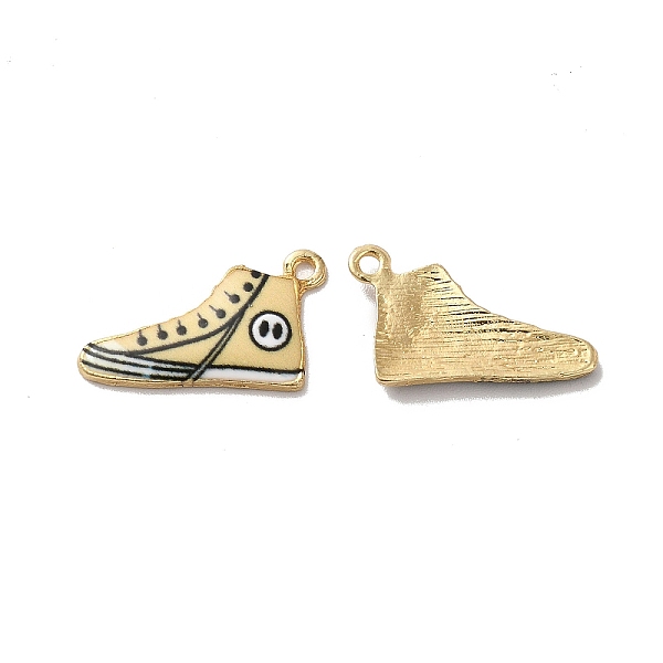 

PandaHall Alloy Enamel Pendants, Golden, Shoes Charm, Pale Goldenrod, 12.5x20x2mm, Hole: 1.4mm Alloy+Enamel Shoes