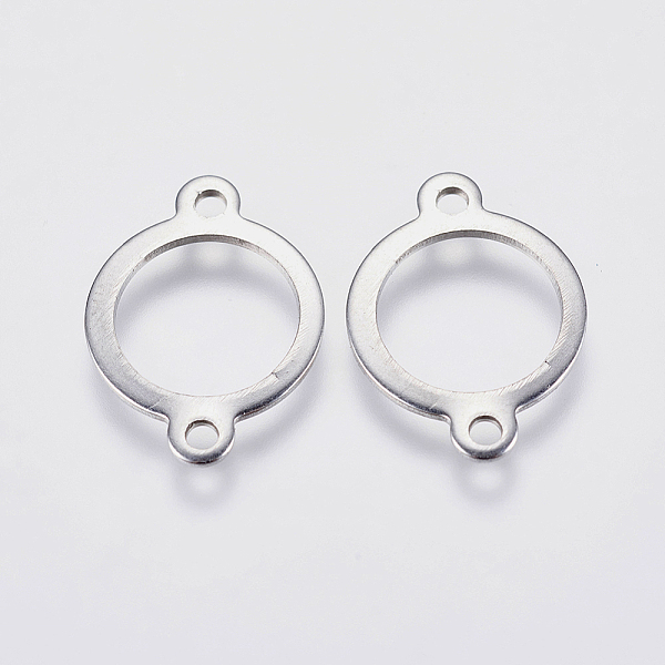 

PandaHall 201 Stainless Steel Links connectors, Ring, Stainless Steel Color, 18x13x0.8mm, Hole: 1.5mm 201 Stainless Steel Ring