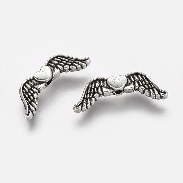 

PandaHall Tibetan Style Beads, Cadmium Free & Lead Free, Wing, Antique Silver, 20x7x3mm Alloy Wing