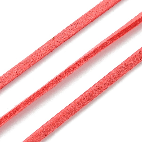 

PandaHall Faux Suede Cord, Crimson, 2.7mm, about 1m/strand Faux Suede Pink